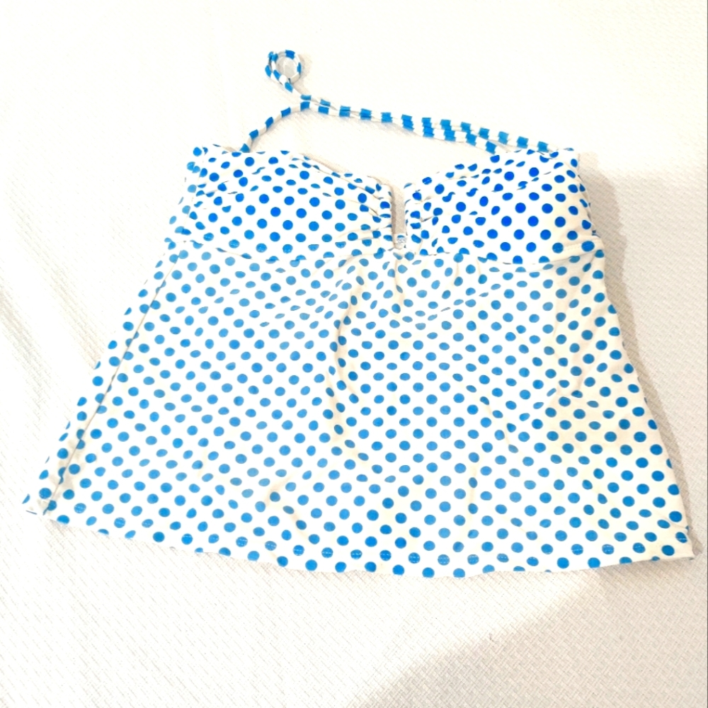 Collections by Catalina blue polkadot swim top